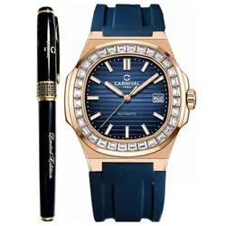 Đồng Hồ Nam Carnival Nautilus Automatic 8108G-VH-DCS-X Màu Xanh Đậm (Tặng Kèm Bút)