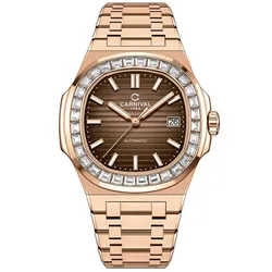 Đồng Hồ Nam Carnival Nautilus Automatic 8108G-VH-N (G8108.306.414) Màu Nâu/ Vàng Hồng