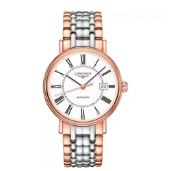 Đồng Hồ Nam Longines Présence Automatic Roman L4.922.1.11.7 Watch Màu Demi (Vàng Hồng - Bạc)