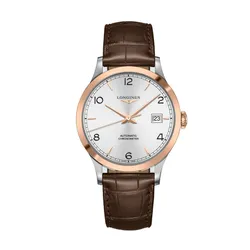 Đồng Hồ Nam Longines Record Collection Demi 18K 40mm L2.821.5.76.2 (L28215762) Màu Nâu - Vàng Hồng
