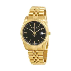 Đồng Hồ Nam Mathey-Tissot Mathey III Quartz Black Dial H810PN Màu Vàng Đen