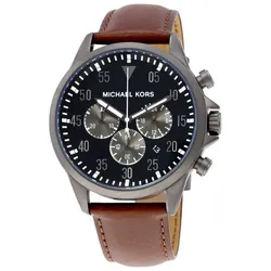 Đồng Hồ Nam Michael Kors Gage Chronograph Black Dial Men's Watch MK8536 Màu Nâu
