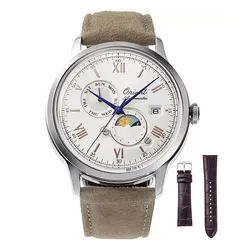 Đồng Hồ Nam Orient Automatic Bambino RA-AK0808S30B Màu Xám Bạc ( Kèm Dây Da Nâu)