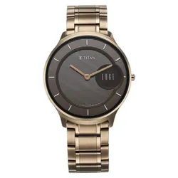 Đồng Hồ Nam Titan Edge Baseline 1843QM02 Màu Nâu Xám