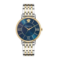 Đồng Hồ Nam Versace V-Eternal Bracelet Watch 42mm VEKA00722 Màu Xanh Vàng
