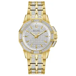 Đồng Hồ Nữ Bulova Quartz 98L302 Màu Vàng Trắng