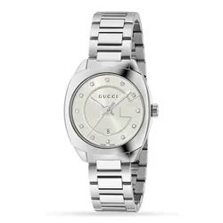 Đồng Hồ Nữ Gucci Diamond Stainless Steel Watch YA142504 Màu Bạc