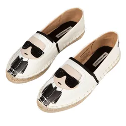 Giày Cói Slip On Nữ Karl Lagerfeld Kamini Karl Ikonic Màu Trắng Size 36