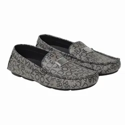 Giày Lười Nam Dolce & Gabbana D&G Printed Jacquard Loafers Shoes A50597 Màu Xám Size 41