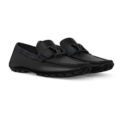 Giày Lười Nam Louis Vuitton LV Monte Carlo Moccasin 1A8F7Q Màu Đen Size 8