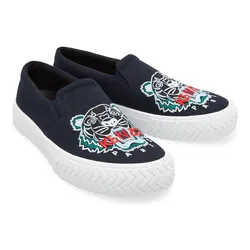 Giày Sneaker Nam Kenzo K-Skate Tiger Slip On Màu Xanh Đen Size 41