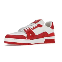 Giày Sneaker Nam Louis Vuitton LV Trainer Signature Red White Màu Đỏ Trắng Size 39