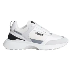 Giày Thể Thao Versace Leather Shoes Màu Trắng Xám Size 35