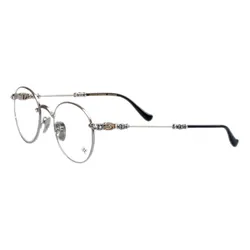 Gọng Kính Unisex Chrome Hearts Bubba A Shiny Silver Gold Plated Plastic Eye Glasses Màu Bạc