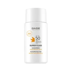 Kem Chống Nắng Cho Da Khô Babe Laboratorios Super Fluid Sunscreen Hyaluronic Acid SPF 50+ 50ml