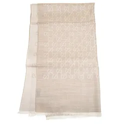 Khăn Quàng Cổ Unisex Gucci Wool Silk Scarf 165903 3G646 9500 Màu Be