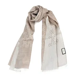 Khăn Quàng Cổ Gucci Wool Silk Scarf 165903 3G646 9500 Màu Be