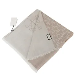 Khăn Quàng Cổ Gucci Wool Silk Scarf 165903 3G646 9500 Màu Be