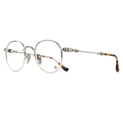 Kính Mắt Cận Chrome Hearts A Shiny Silver Plastic Màu Bạc