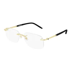 Kính Mắt Cận Montblanc Eyeglasses MB0071O 001 Màu Đen - Vàng