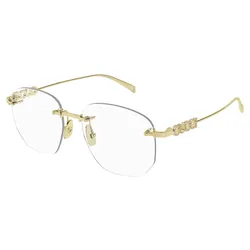 Kính Mắt Cận Gucci GG1806O 001 Yellow Gold Rectangular Glasses Màu Vàng Gold