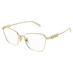 Kính Mắt Cận Gucci GG1807O 001 Yellow Gold Butterfly Glasses Màu Vàng Gold