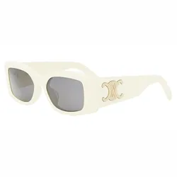 Kính Mát Celine Triomphe Rectangle Sunglasses CL40282U 25A Màu Xám/Trắng