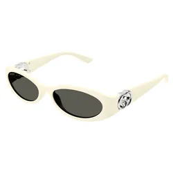 Kính Mát Nữ Gucci Oval Ladies Sunglasses GG1660S 004 Màu Kem
