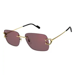 Kính Mát Nữ Cartier Gold Red Sunglasses CT0330S 012 Màu Vàng - Đỏ