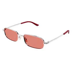 Kính Mát Nữ Gucci Lettering Sunglasses GG1457S 004 Màu Đỏ Bạc