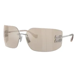 Kính Mát Nữ Miu Miu Rimless Runway MU 54YS 1BC10F Màu Nâu Nhạt