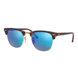 Kính Mát Rayban Clubmaster Flash Lenses Sunglasses RB3016 114517 Màu Xanh/Havana Size 49
