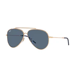 Kính Mát Unisex Rayban Aviator Reverse Dark Blue Sunglasses 0RBR0101S Màu Vàng Xanh