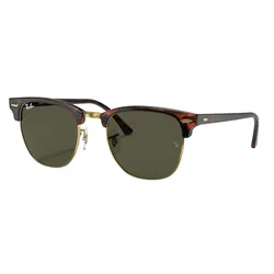 Kính Mát Unisex Rayban Sunglasses Clubmaster Classic RB3016F W0366 Màu Nâu Xanh