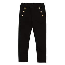 Quần Dài Balmain Kids Straight Cut Pants BW6Q50 Z2813 930 Màu Đen Size 14Y