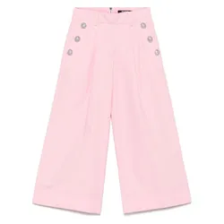 Quần Dài Nữ Balmain Kids Pink Wide Leg Design Girls Pants BW6A70 P0479 511AG Màu Hồng Size 13Y