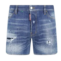 Quần Short Nam Dsquared2 Shorts Squared Crotch S74MU0520 S30342 Màu Xanh Dương Size 50
