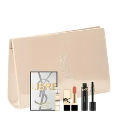 Set Mỹ Phẩm Yves Saint Laurent Mini 4 Món (YSL Libre EDP + YSL Rouge Nude Muse + Mascara YSL Lash Clash + Túi)