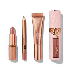 Set Son Môi Và Trang Điểm Charlotte Tilbury Pillow Talk Iconic Lip And Cheek Secrets 4 Món