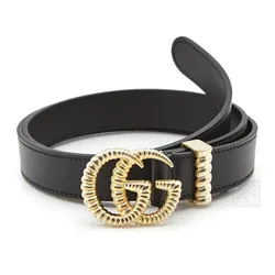 Thắt Lưng Nữ Gucci Leather Belt Double G 524103-AP00G-1000 Màu Đen Size 90