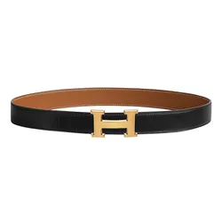 Thắt Lưng Hermès H Belt Buckle & Reversible Leather Strap 32mm Màu Nâu Đen Size 85