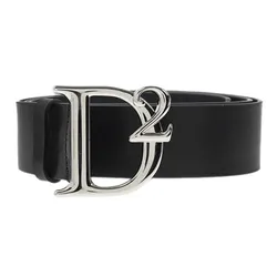 Thắt Lưng Nam Dsquared2 Men's Nero Metal Buckle Belt BEM0393 Màu Đen - Bạc Size 90
