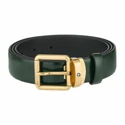 Thắt Lưng Nam Montblanc Brushed Green 3cm Leather Belt MB129454 Màu Xanh Lá