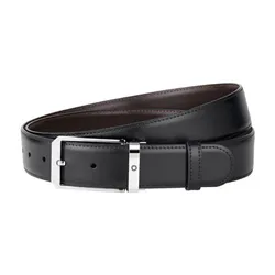 Thắt Lưng Nam Montblanc Reversible Leather Belt 124383 Black/Brown 35mm Hai Mặt Màu Đen/Nâu