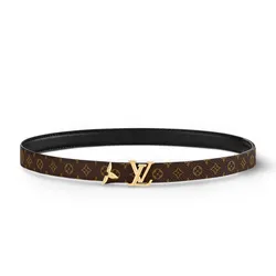 Thắt Lưng Nữ Louis Vuitton LV Pretty Double Sided Belt Bản 2cm M8232V Màu Nâu Đen Size 80