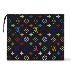 Túi Cầm Tay Louis Vuitton Toiletry Pouch LV X TM M13746 Clutch Màu Đen Họa Tiết