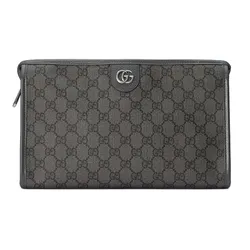 Túi Cầm Tay Nam Gucci Ophidia GG Toiletry Case Màu Xám