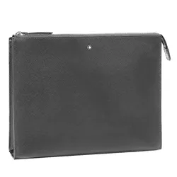 Túi Cầm Tay Nam Montblanc Sartorial Clutch Pochette Dark Grey 126056 Màu Xám