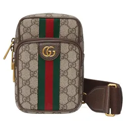 Túi Đeo Chéo Nam Gucci GG Logo Ophidia Crossbody Bag Màu Nâu Be