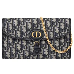 Túi Đeo Chéo Nữ Dior Bobby East West Pouch With Chain Blue S5703UTZQ-M928
